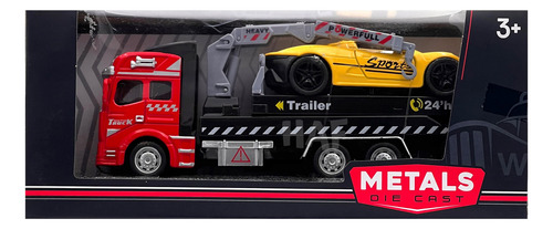 Set Camion Grua Y Auto Escala 1:36 Lamborghini Lotus Metal
