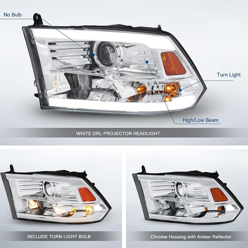 Faros Led Drl Dodge Ram 1500 2009-2018