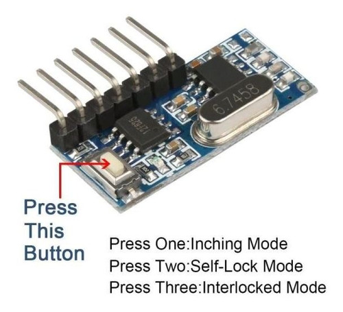 Modulo Receptor Para Control Rf 433mhz Con Aprendizaje Rx480