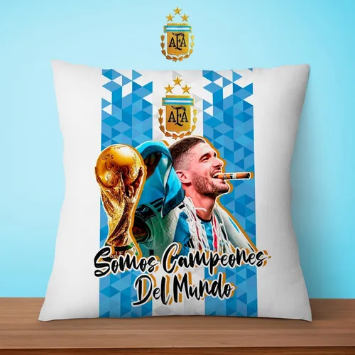 Almohadon 35 Cm Argentina Campeon Mundial 2022 Messi Copa