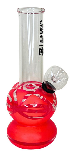 Bong 14cm Red Tapping Double Ring Burning Loving