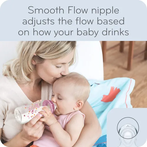 Botella Anticólica Nuk Smooth Flow, 141 Ml, Diseño Ele