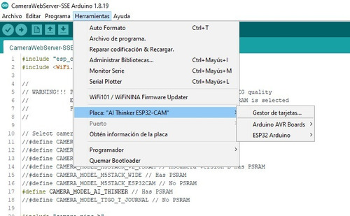 Esp32 Cam Ov2640 Adaptador Programador Wifi Bt Arduino Ide