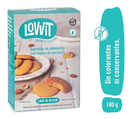 Galletitas Lovvit Hgn Almendras X 180g Sin Tacc