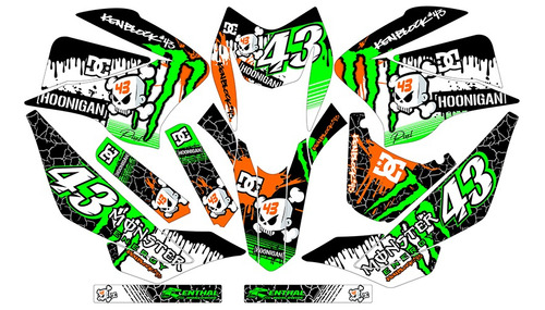 Stickers Para Xeverus Hyper Sport 250r Mons - Kentblock