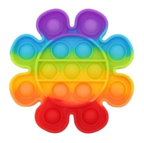 Pop It Burbujas De Silicona Fidget Anti Relaja Arcoiris