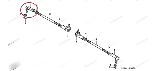 Extremo Dirección Rotula Honda Trx 350 400 650 53157-hn8-003