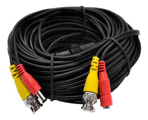 Imagen 1 de 10 de Cable Armado Con Fichas De Alimentación Y Video 20m Pv20