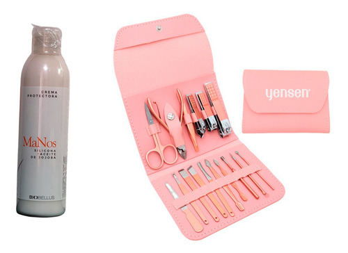 Kit Manicura Pedicura 16 Piezas Acero Inoxidable Uñas Sanas