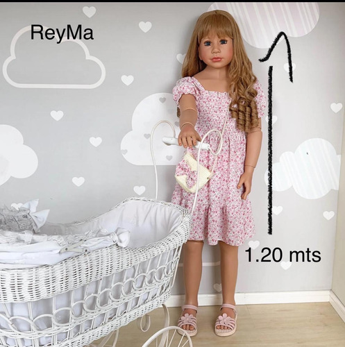 Muñeca Realista Reborn Mide 1.20 Mts Vinilo De Silicona (Usado)
