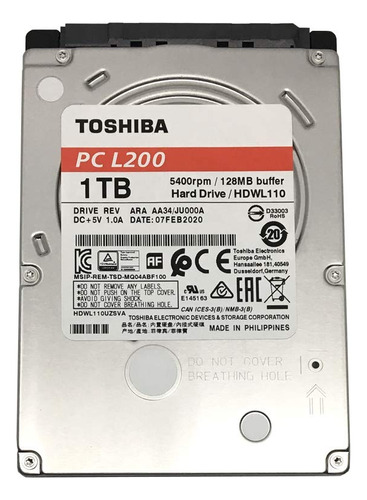 Disco Duro Toshiba 1tb 2.5 Sata Laptop Pc Dvr Ps4 100% Nuevo