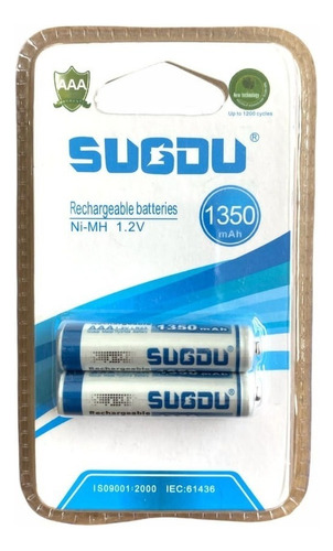 2x Pilas Aaa Recargables 1350mah