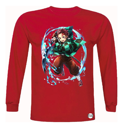 Poleras Manga Larga, Tanjiro Kamado, Anime, 100% Algodón 