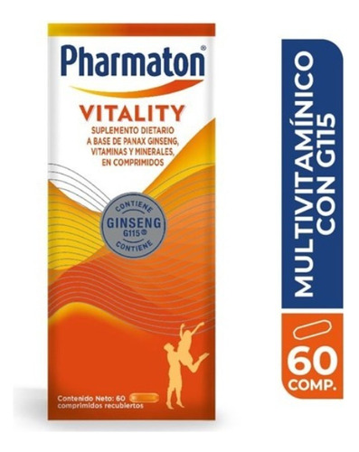 Pharmaton Vitality Suplemento Dietario X60 Comprimidos