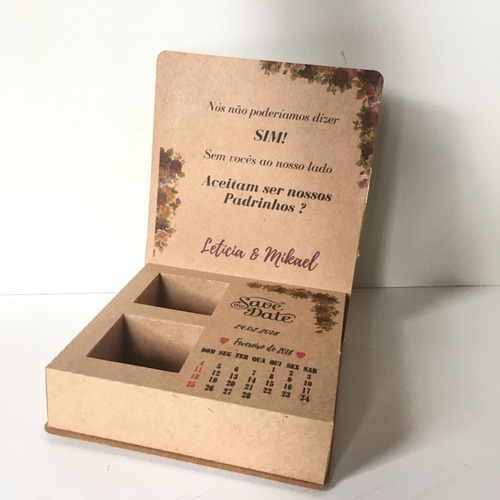 Imagem 6 de 10 de Arquivo Molde Convite Para Padrinhos/ Casamento