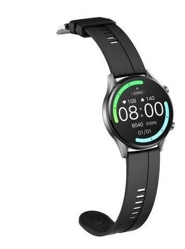 Imagen 6 de 8 de Smartwatch Imilab W12 Sport 1.32" caja 46mm de aleación de zinc black, malla black de silicona y bisel negro de plástico