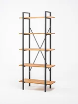 Comprar Bibliotecas Estanteria En Hierro Y Madera 180x80x30 