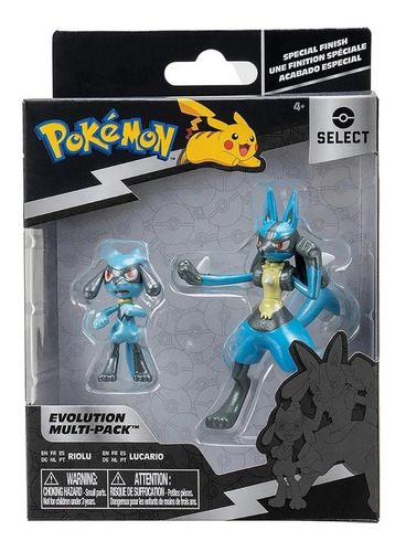 Pokémon Multipack De Evolução Riolu E Lucario -  Jazwares