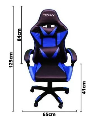 Imagem 2 de 4 de Cadeira Gamer Super Confortável (azul)