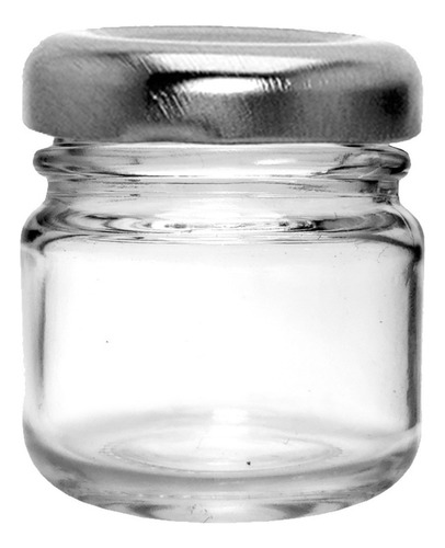 50 Potes Vidro Geleia Brigadeiro 40 Ml Papinha Tampa Prata