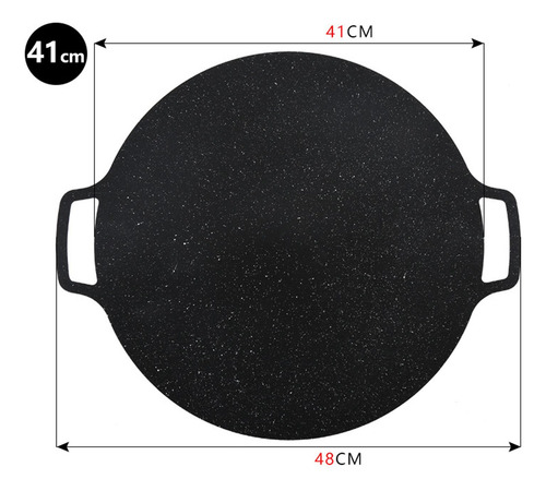 Barbacoa Coreana Parrilla Sartén Hierro Recubrimiento 41cm