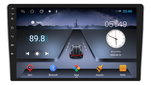 Multimídia 9' Android Carplay Sem Fio Wifi Rs-918br Pro Line