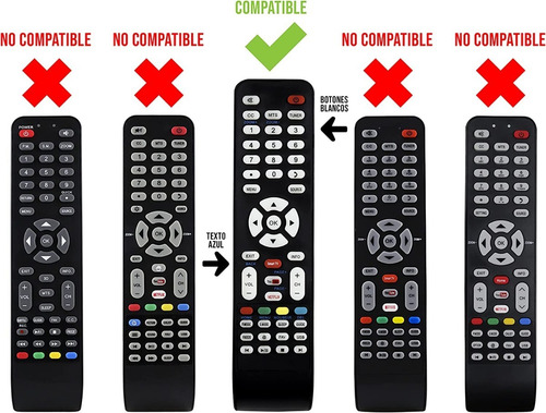 Control Para Rca Smart Tv Letras Azules
