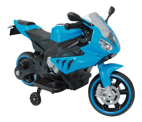 Mini Moto Elétrica Infantil Criança Luz 6v Até 25 Kg Azul