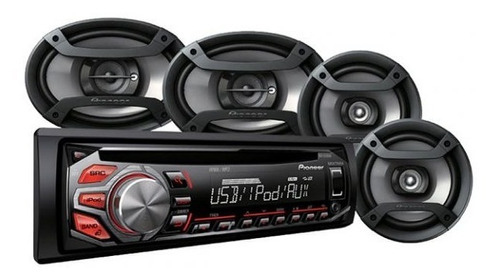 Combo Auto Radio Pioneer Dxt-x1969ub 2 Parlantes 6'' Y 2 6x9