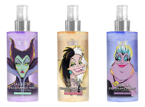 Set 3 De Fragangias Mist Villanas Multipersonaje 180 Ml Disn