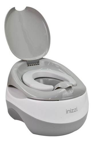 Baño Entrenador Infantil Para Niños Inizzi 3 En 1 Color Gris