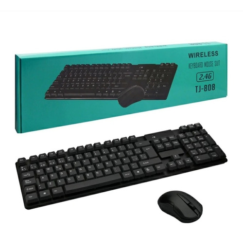 Combo Teclado Y Mouse Optico Español Tecla Ñ Inalambrico