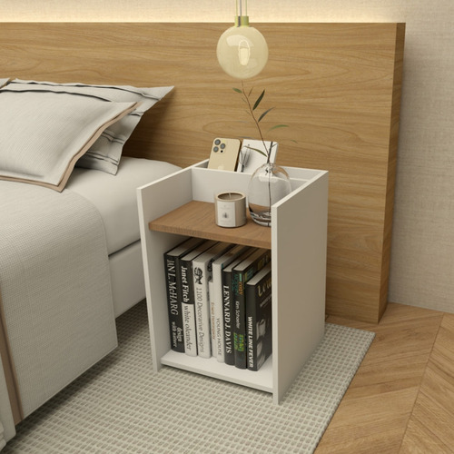 Mesa Cabeceira Bide Lateral Moderno Branca Retro Cama Criado