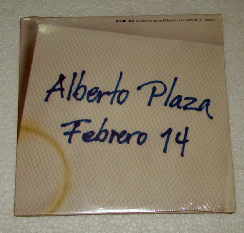 Alberto Plaza - Febrero 14 Cd Single Argentino Promo / Kkt 