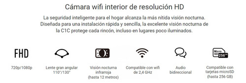Imagen 2 de 8 de Camara Seguridad Ip Wifi Ezviz Hd 720p Angular Hikvision C1c