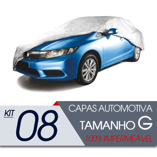 08 Capas Automotiva Forrada Proteção Impermeável G