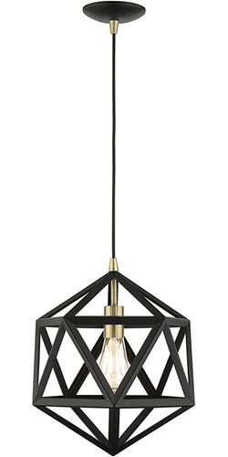 ~? Livex Lighting 1 Lt Colgante Negro Texturizado