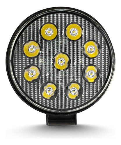 Faro Led Neblinero Circular 9led 12/24v 27w Auto Moto Bus 