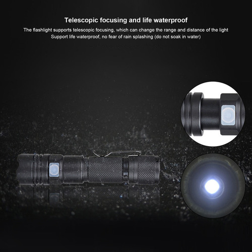 H Linterna Led T6 Portátil De Carga Mini Usb