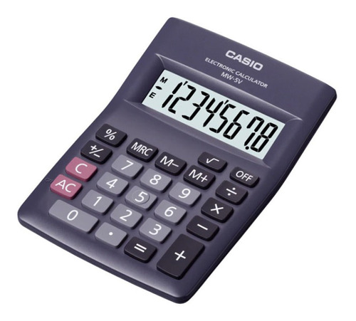 Calculadora De Mesa Casio 8 Dígitos, Negro