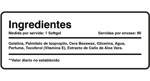 Aloe Vera + Vit E - 90 Softgels - (distribuidor Autorizado)