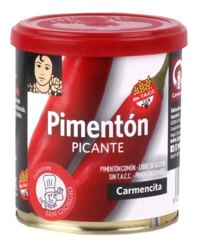 Pimentón Picante Carmencita 75g España Envíos!