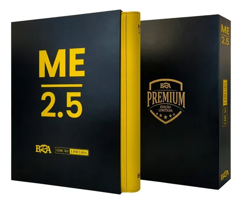 Pasta Premium 3x3 Me 2.5 Amarela Preta 20 Folhas Cartas Tcg