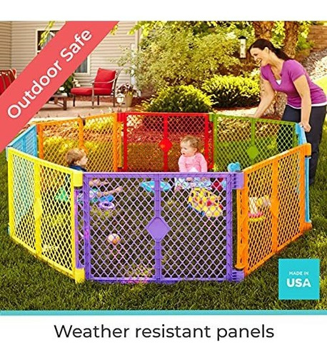 Barrera De Seguridad Para Puertas Y Escaleras De Toddleroo By North States 8768 Color Multicolor