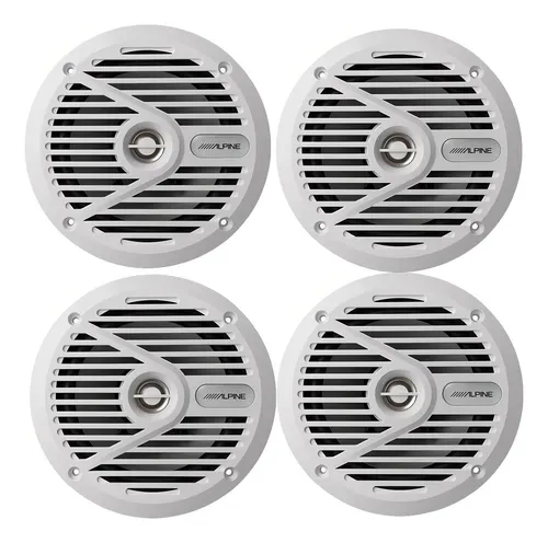 Alpine Sps-m601w 6-1/2â Marine Coaxial 2-way Marine Speaker Bundle