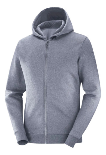 Campera Urbano Salomon Logo Lt Fz Hoodie Hombre Casual