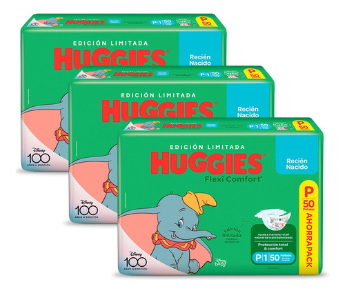 Pañales Huggies Flexi Comfort Ahorrapack P Pack X 3 Unidades