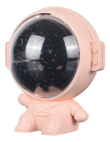 Proyector Astronauta Mini Galaxy 180° Luz Noche Niños Rosa