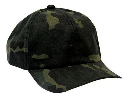 Boné Militar Rip Stop Liso Camuflado Woodland Black