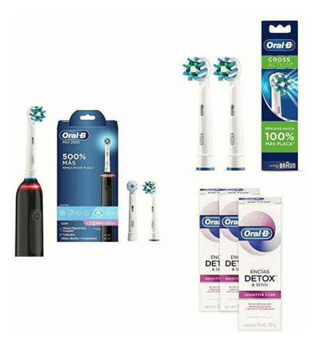 Oral B Pack, Cepillo De Dientes Eléctrico Recargable Pro